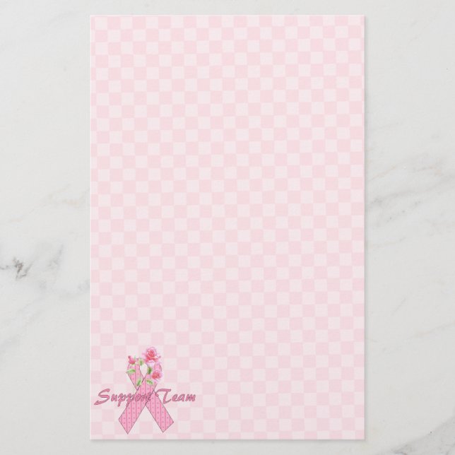 Breast Cancer Support Team Stationery (Front)