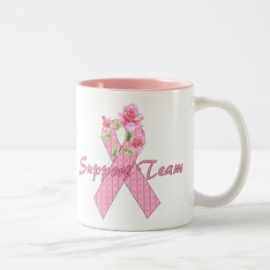 Breast Cancer Support Team Two-Tone Coffee Mug