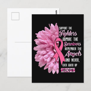 Breast Cancer Support The Fighters Gift For Her Postcard