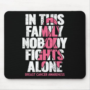 Breast Cancer Support Vintage Family Breast Cancer Mouse Mat