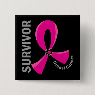 Breast Cancer Survivor 12 15 Cm Square Badge