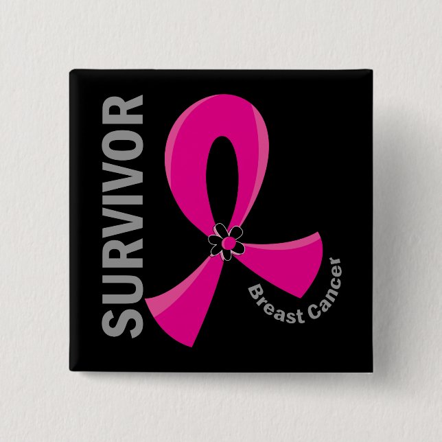 Breast Cancer Survivor 12 15 Cm Square Badge (Front)