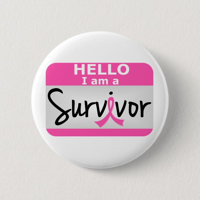 Breast Cancer Survivor 24.png 6 Cm Round Badge (Front)