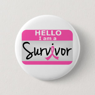 Breast Cancer Survivor 24.png 6 Cm Round Badge