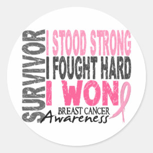 Breast Cancer Survivor 4 Classic Round Sticker