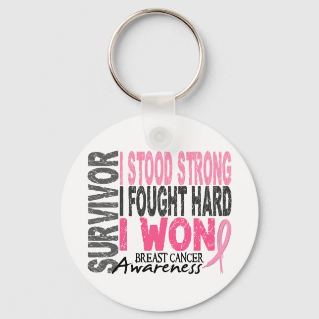 Breast Cancer Survivor 4 Key Ring (Front)