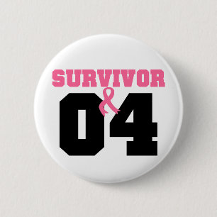 Breast Cancer Survivor 4 Years 6 Cm Round Badge