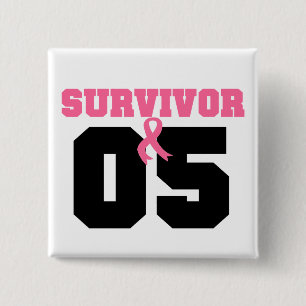 Breast Cancer Survivor 5 Years 15 Cm Square Badge