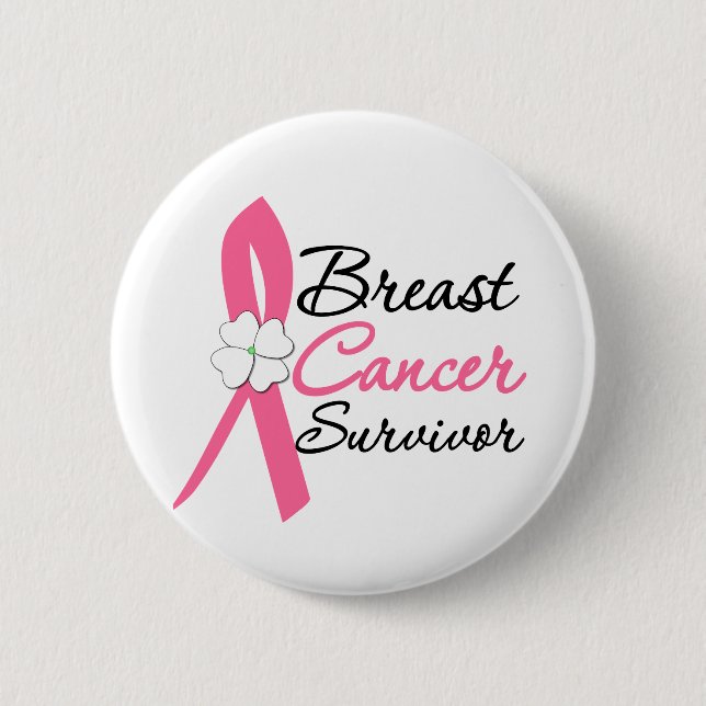 Breast Cancer Survivor 6 Cm Round Badge (Front)