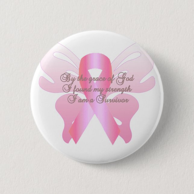 Breast Cancer Survivor 6 Cm Round Badge (Front)