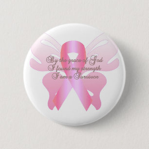 Breast Cancer Survivor 6 Cm Round Badge