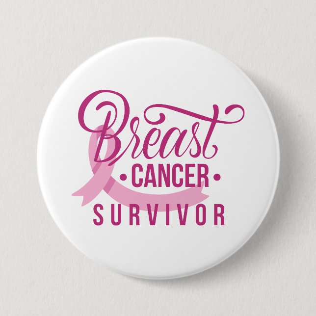 Breast Cancer Survivor 7.5 Cm Round Badge (Front)