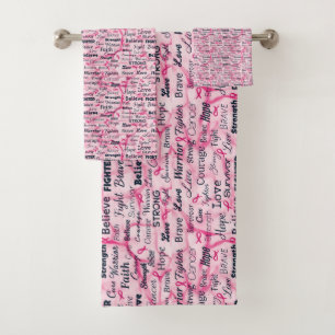 Breast Cancer Survivor Awareness Bath Towel Set