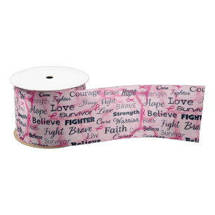 Breast Cancer Survivor Awareness Satin Ribbon