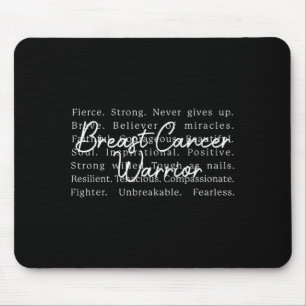 Breast Cancer Survivor Awareness Support Pink Mouse Mat