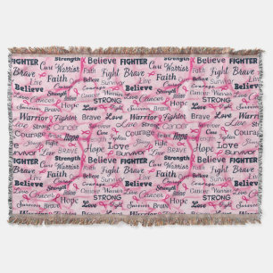 Breast Cancer Survivor Awareness Throw Blanket
