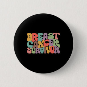 Breast Cancer Survivor Awareness Warrior Support P 6 Cm Round Badge