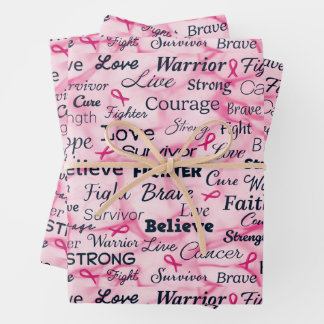 Breast Cancer Survivor Awareness Wrapping Paper Sheet