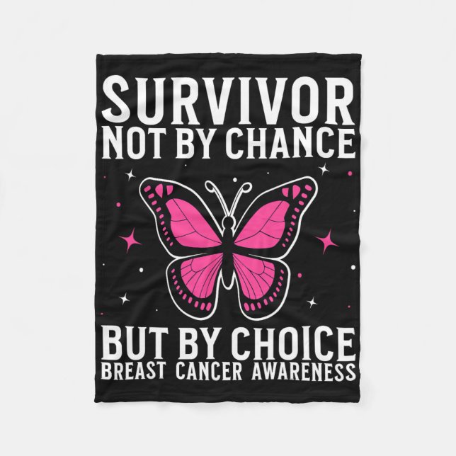 Breast Cancer Survivor Breast Cancer Awareness For Fleece Blanket (Front)