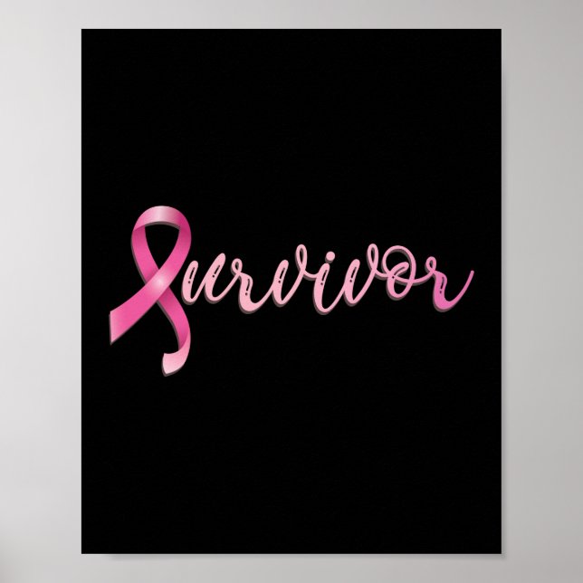 Breast Cancer Survivor Breast Cancer Awareness Poster (Front)