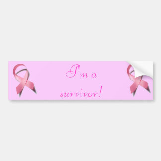 Breast cancer survivor bumper sticker