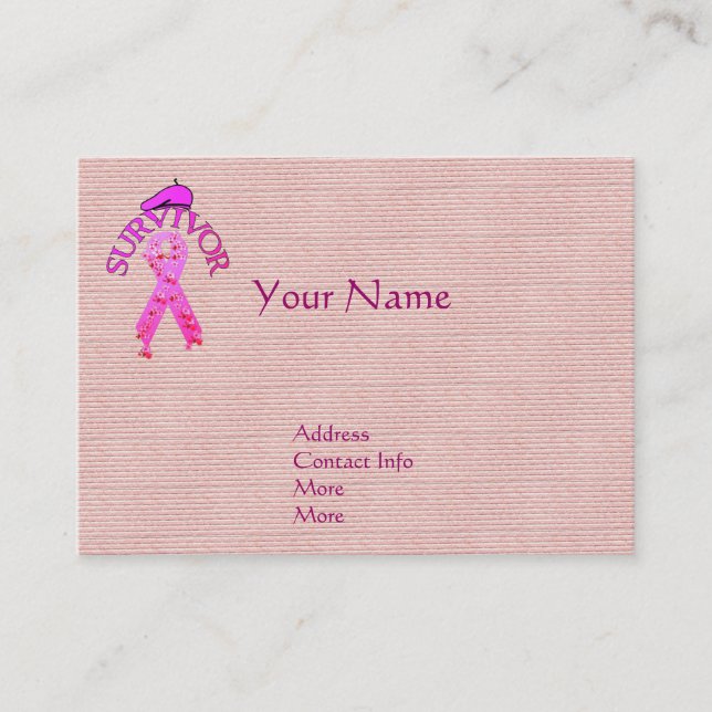 Breast Cancer Survivor Business Card (Front)
