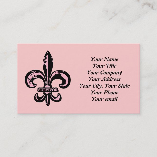 Breast Cancer Survivor Business Card (Front)