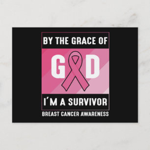 Breast Cancer Survivor By God’s Grace Christian Postcard