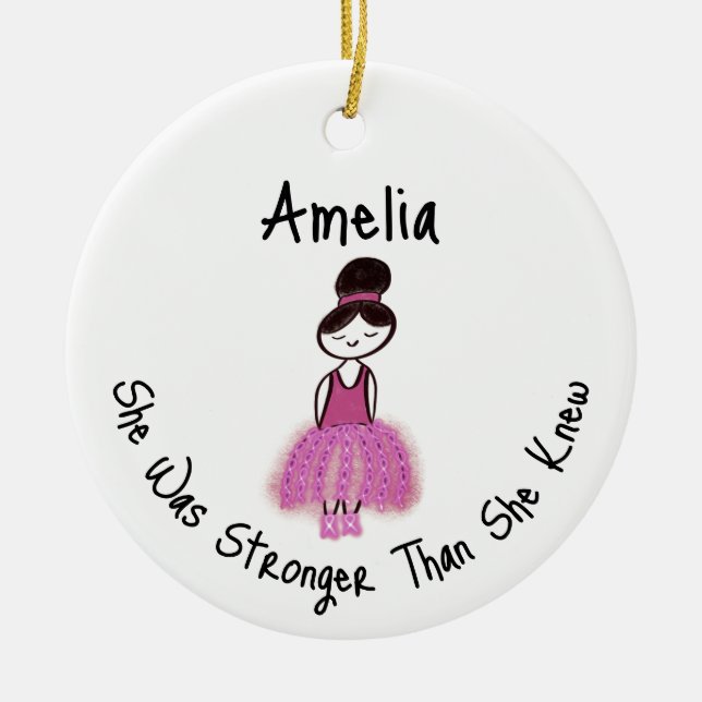 Breast Cancer Survivor Ceramic Tree Decoration (Front)