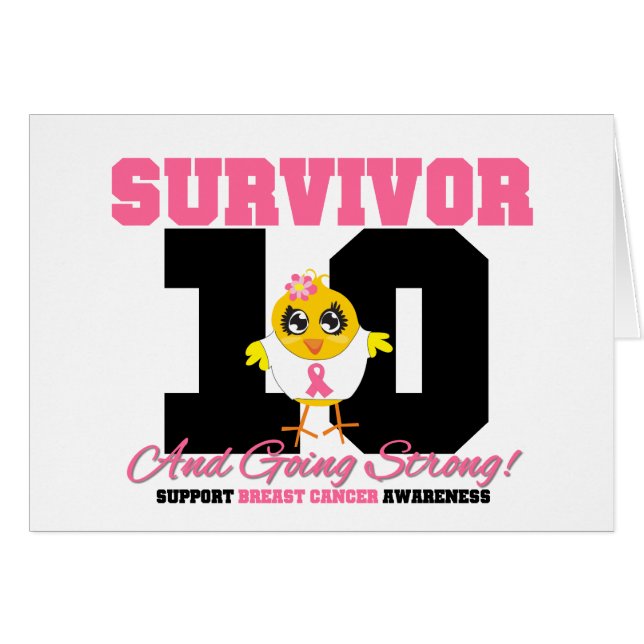 Breast Cancer Survivor Chick 10 Years (Front Horizontal)
