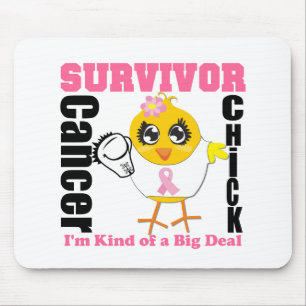 Breast Cancer Survivor Chick Ribbon Mouse Mat