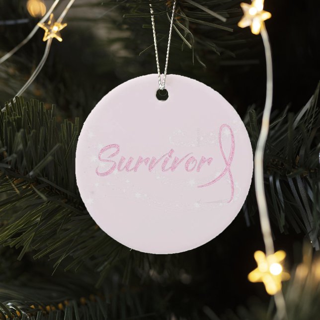 Breast Cancer Survivor Christmas Ornament (Creator Uploaded)