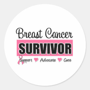 Breast Cancer Survivor Classic Round Sticker