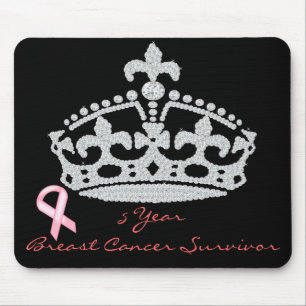 Breast Cancer Survivor - Diamond Princess Crown Mouse Mat