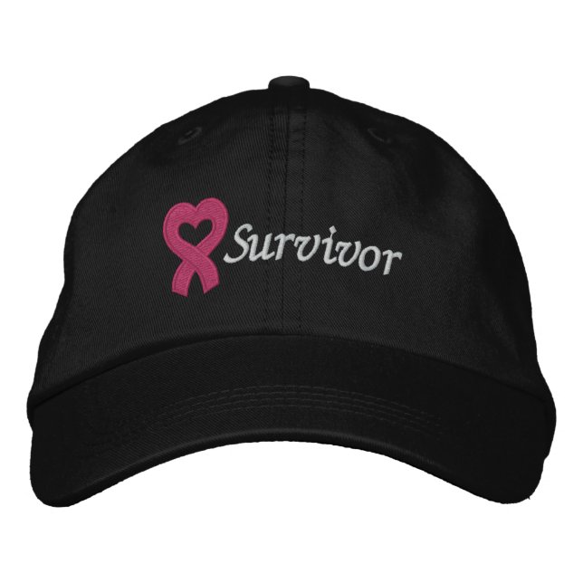 Breast Cancer Survivor Embroidered Hat (Front)