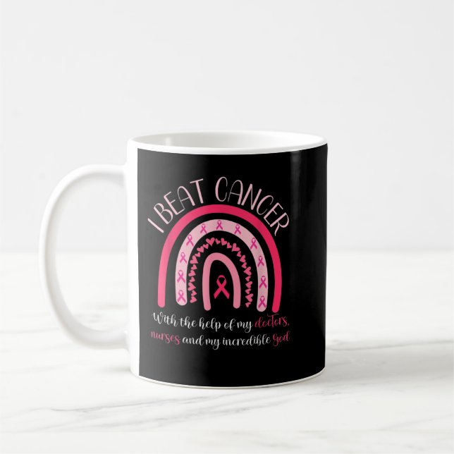 Breast Cancer Survivor End Of Chemo I Beat Cancer  Coffee Mug (Left)