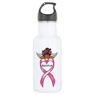 Breast Cancer "Survivor" Ethnic Angel 532 Ml Water Bottle