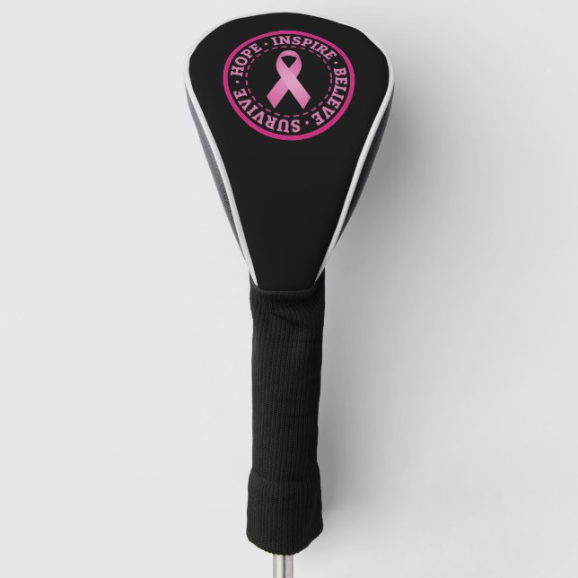 Breast Cancer Survivor Golf Head Cover (Front)