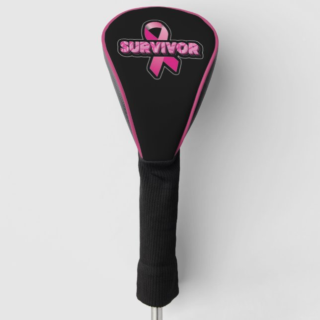 Breast Cancer Survivor Golf Head Cover (Front)