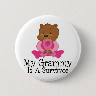 Breast Cancer Survivor Grammy 6 Cm Round Badge