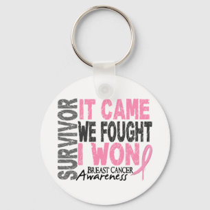 Breast Cancer Survivor It Came We Fought I Won Key Ring
