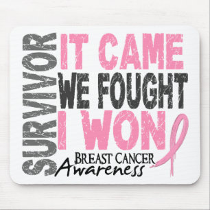 Breast Cancer Survivor It Came We Fought I Won Mouse Mat