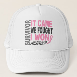 Breast Cancer Survivor It Came We Fought I Won Trucker Hat