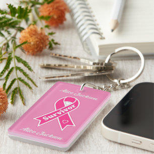 Breast Cancer Survivor Key Ring
