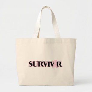 Breast Cancer Survivor Large Tote Bag