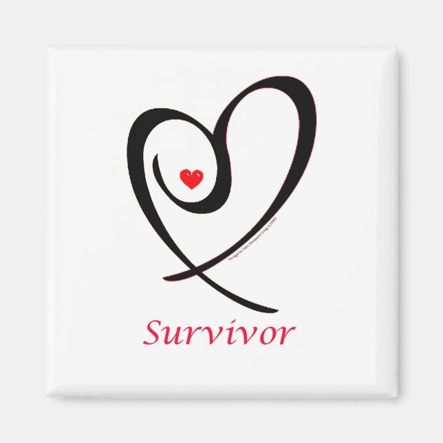 Breast Cancer Survivor logo by 3x artist Magnet (Front)