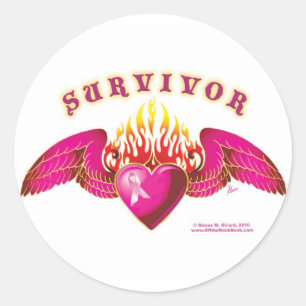 Breast Cancer Survivor Logo Classic Round Sticker