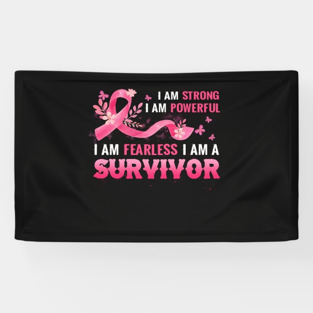 Breast Cancer Survivor Month Support Breast Cancer Banner (Horizontal)