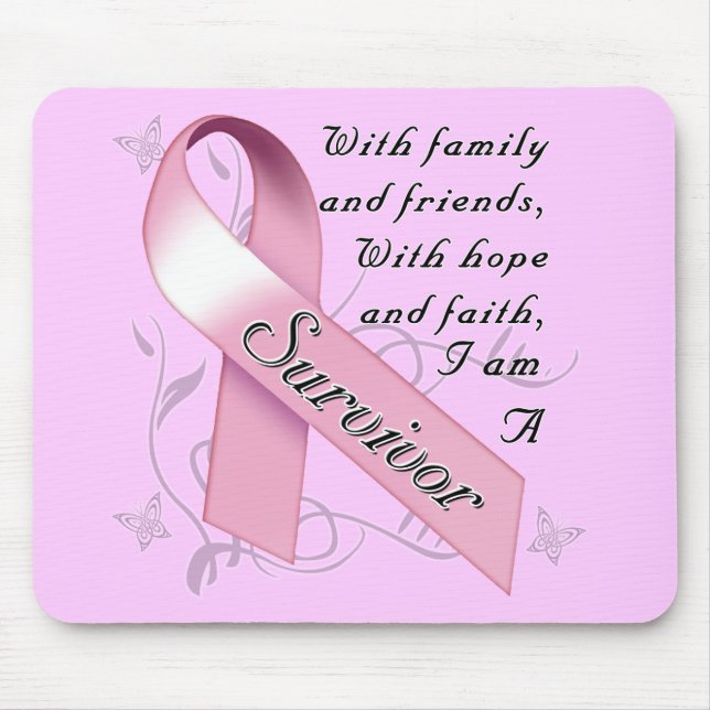 Breast Cancer Survivor Mouse Mat (Front)