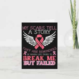 Breast Cancer Survivor My Scar Tell Story Awarenes Card